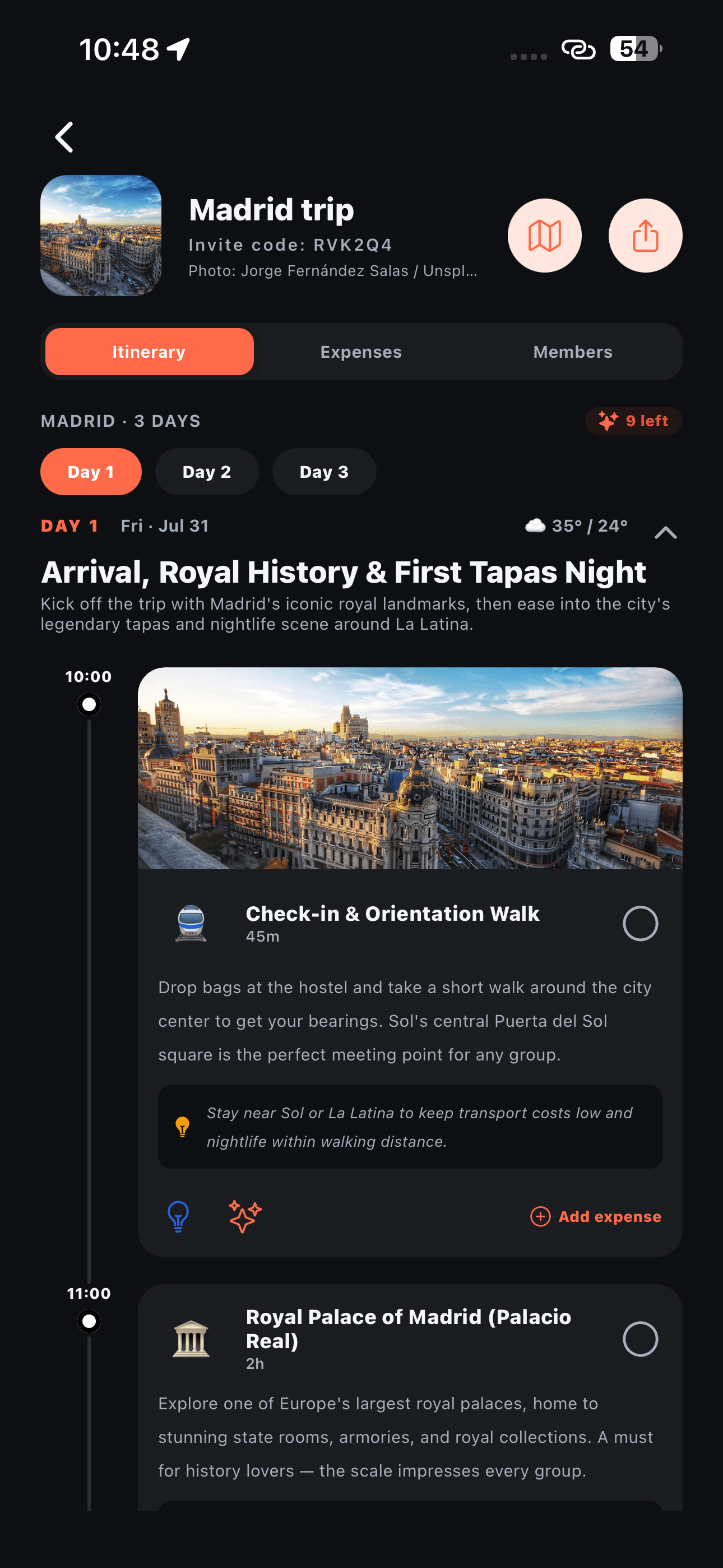 Tripkin AI plans your days